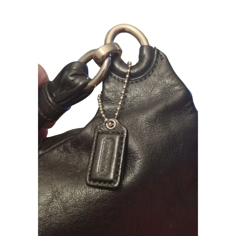 Coach Ergo Black Leather Shoulder Bag Turnlock Flap 12248